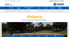 Desktop Screenshot of idehpucp.pucp.edu.pe