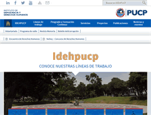 Tablet Screenshot of idehpucp.pucp.edu.pe