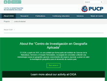 Tablet Screenshot of ciga.pucp.edu.pe