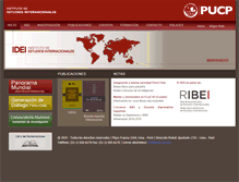 Tablet Screenshot of idei.pucp.edu.pe