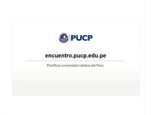 Tablet Screenshot of encuentro.pucp.edu.pe