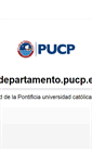 Mobile Screenshot of departamento.pucp.edu.pe