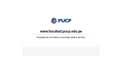 Desktop Screenshot of facultad.pucp.edu.pe