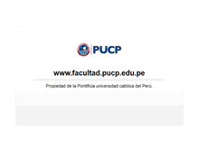 Tablet Screenshot of facultad.pucp.edu.pe