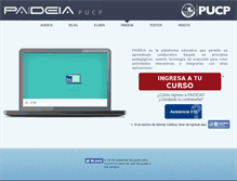 Tablet Screenshot of paideia.pucp.edu.pe