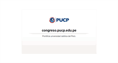 Desktop Screenshot of congreso.pucp.edu.pe