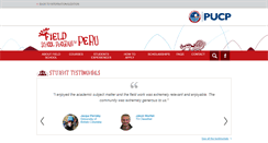 Desktop Screenshot of fieldschool.pucp.edu.pe